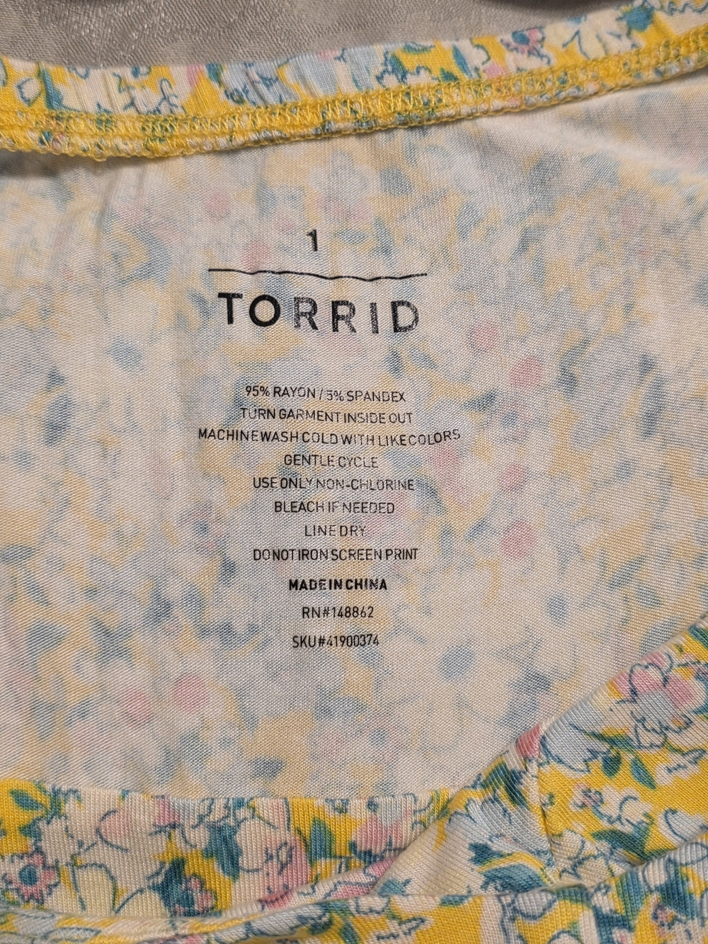 Torrid Yellow Floral Midi Dress with Spaghetti Straps - Picture 3 of 3